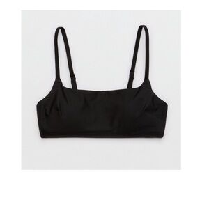 Aerie Black Scoop Bikini Top